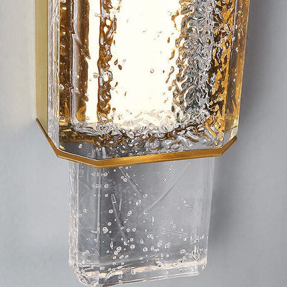 Bubble Glass Cylindrical 1-Light LED Wall Sconce Lamp