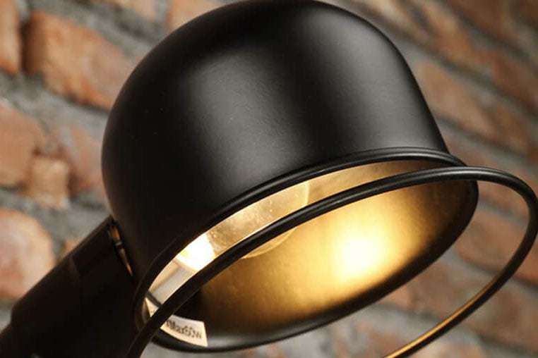 Iron Dome Shade Rotatable 1-Light Wall Sconce Lamp