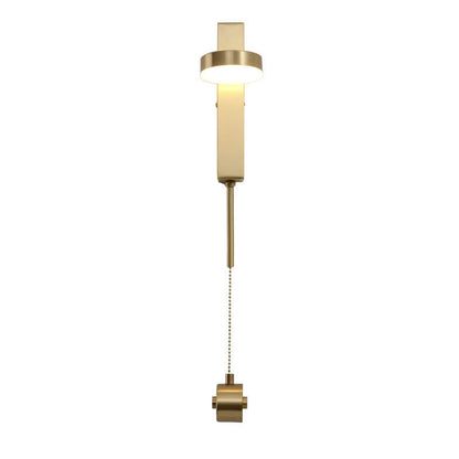 Luxury Square Brass Suspension Chain LED Wall Sconce Lamp