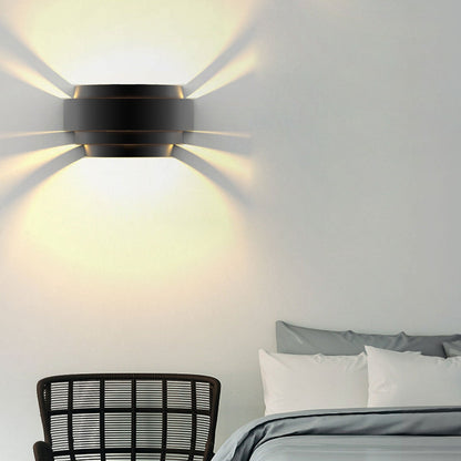 European Solid Color Half-circle Iron LED Wall Sconce Lamp