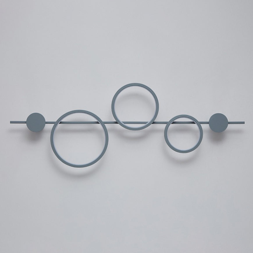 Multiple Circle Iron Silicone LED Wall Sconce Lamp