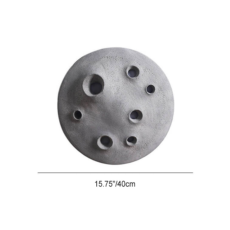 Industrial Round Crater Resin Acrylic LED Wall Sconce Lamp