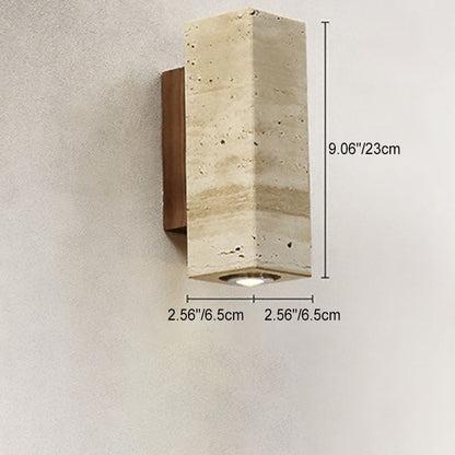 Japanese Rubber Wood 1-Light Spotlight Wall Sconce Lamp