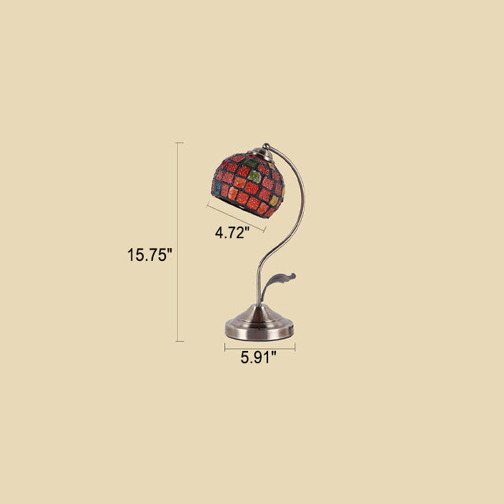 Vintage European Glass Table Lamp
