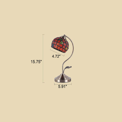 Vintage European Glass Table Lamp