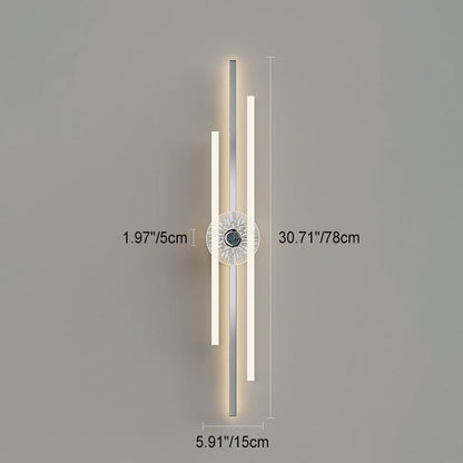 Long Strip Hardware Aluminum LED Wall Sconce Lamp