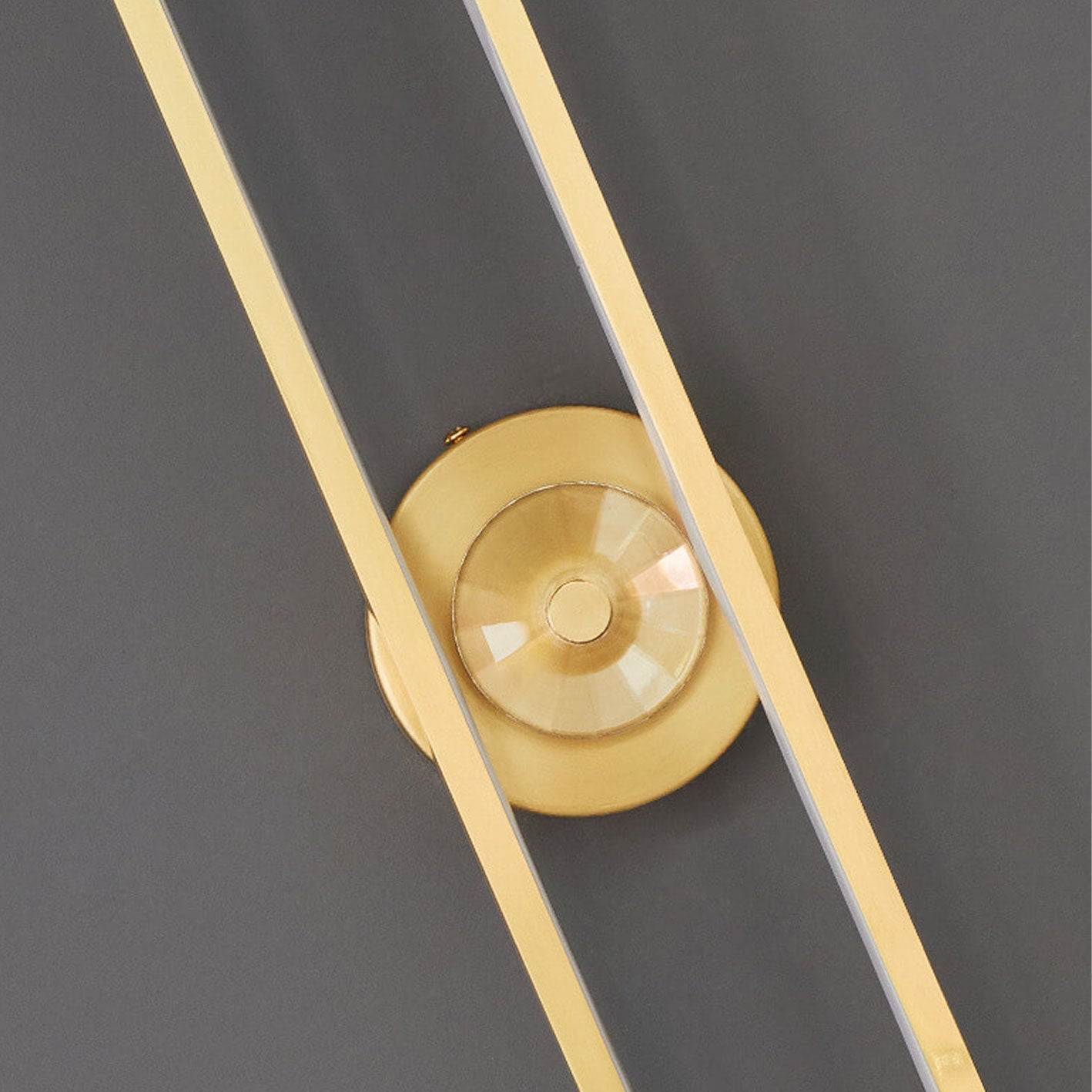 Light Luxury Full Brass Long Ring LED Wall Sconce Lamp