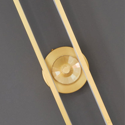Light Luxury Full Brass Long Ring LED Wall Sconce Lamp