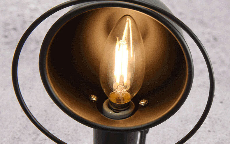 Iron Dome Shade Rotatable 1-Light Wall Sconce Lamp