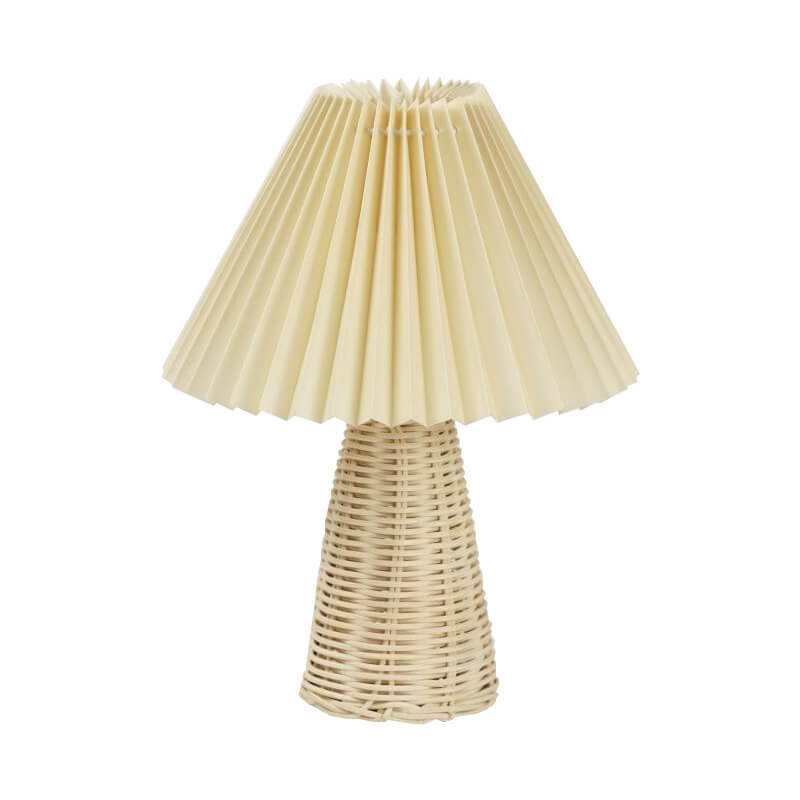 Vintage Pleated Fabric Table Lamp