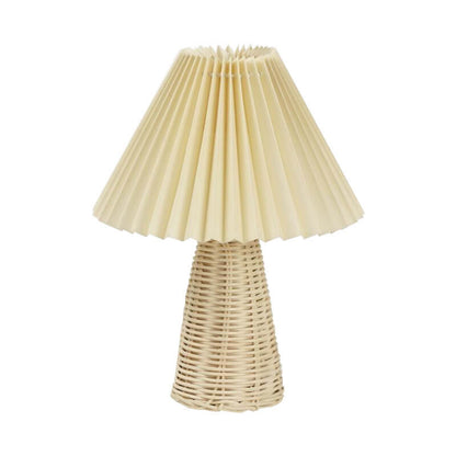Vintage Pleated Fabric Table Lamp