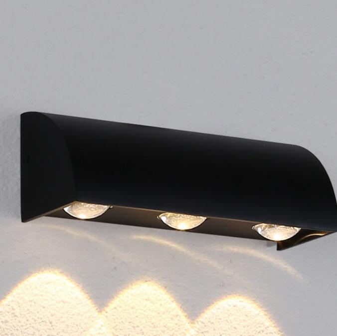 Cylindrical 3-Light LED Outdoor Waterproof Wall Light
