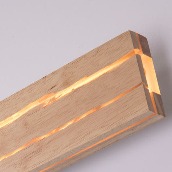 Creative Crackle Wood Rectangular LED Wall Sconce Lamp