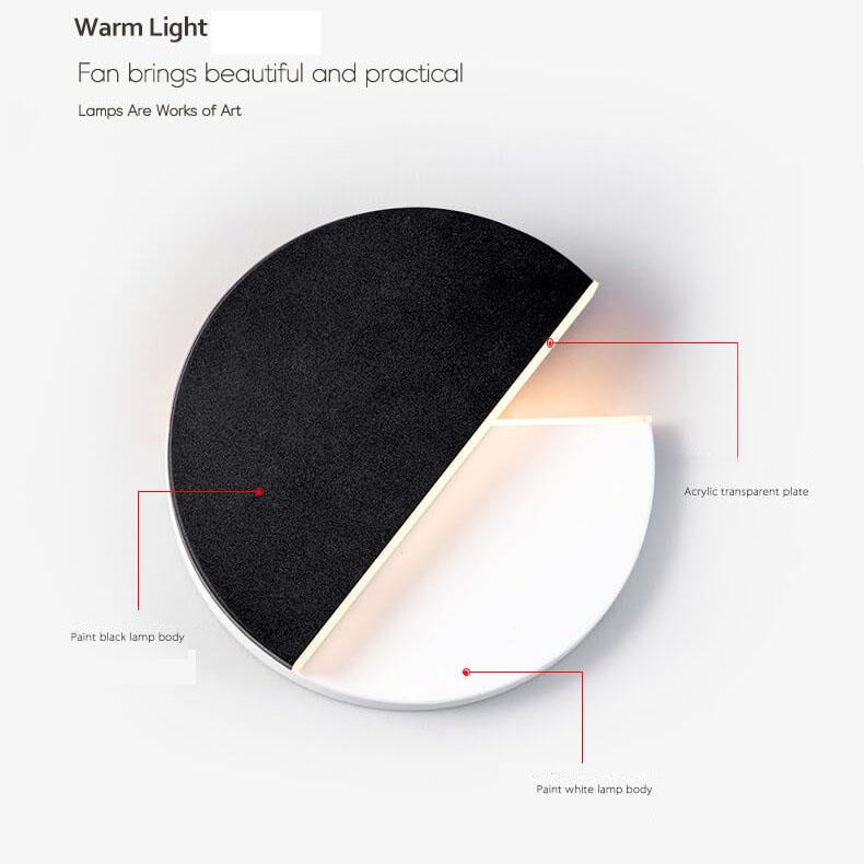 Round Splicing 1-Light LED Rotatable Wall Sconce Lamp