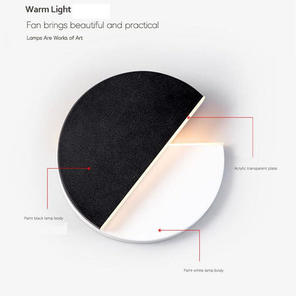 Round Splicing 1-Light LED Rotatable Wall Sconce Lamp