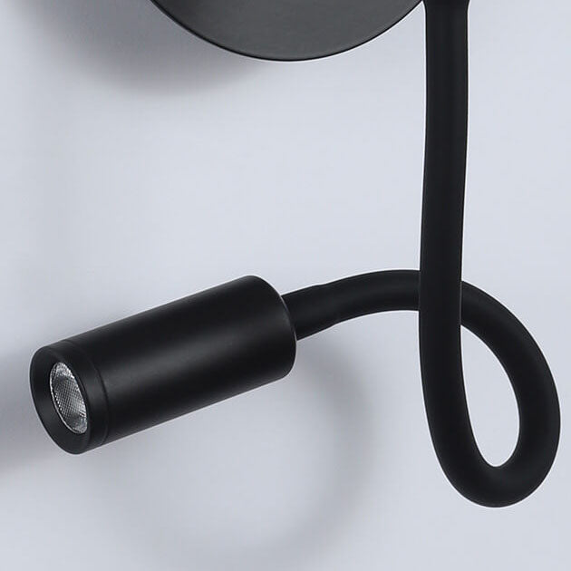 Round Glass Ball Silicone Hose 1-Light Wall Sconce Lamp