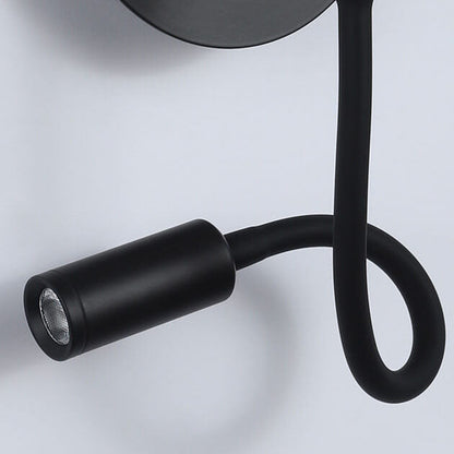 Round Glass Ball Silicone Hose 1-Light Wall Sconce Lamp