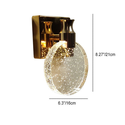 Nordic Hardware Crystal Round LED Wall Sconce Lamp