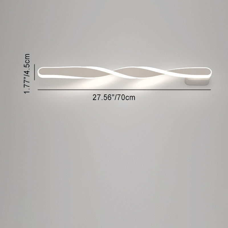Spiral Long Aluminum Silicone LED Wall Sconce Lamp