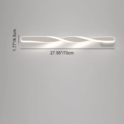 Spiral Long Aluminum Silicone LED Wall Sconce Lamp