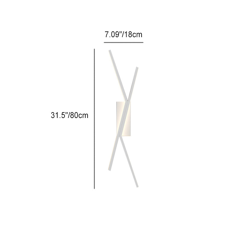 Iron Aluminum Silica Cubic Line LED Wall Sconce Lamp