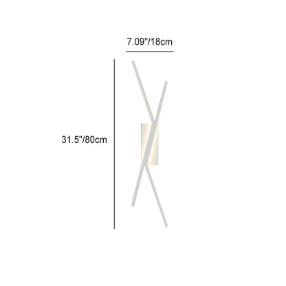 Iron Aluminum Silica Cubic Line LED Wall Sconce Lamp
