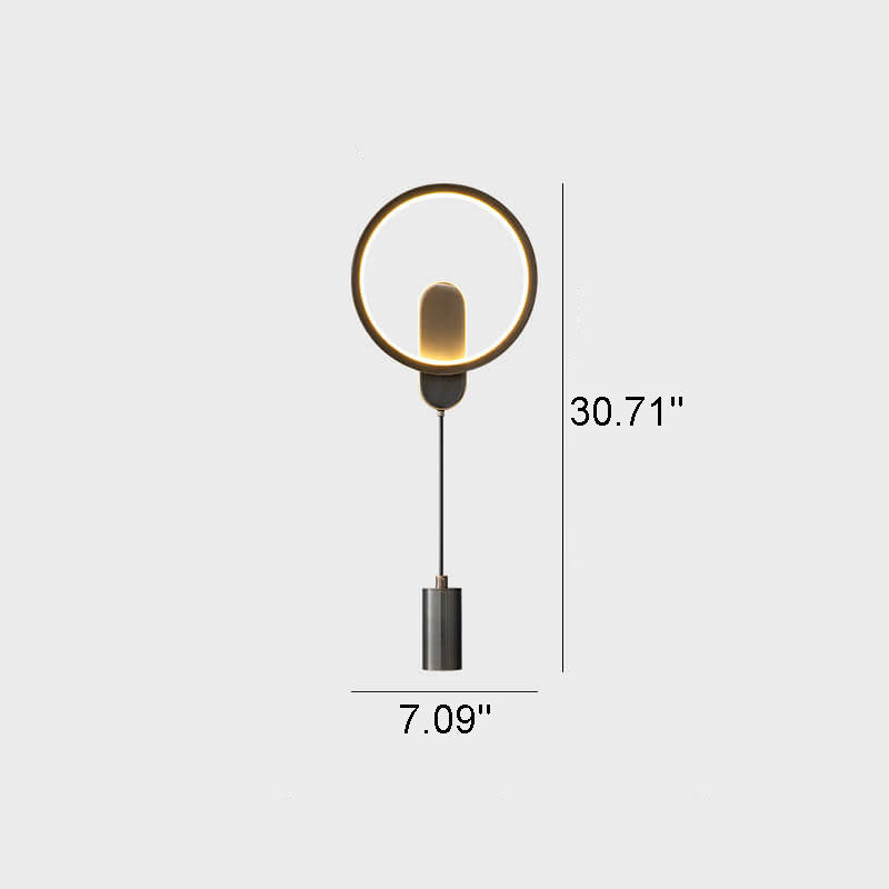 Industrial All Copper Nordic Round LED Wall Sconce Lamp
