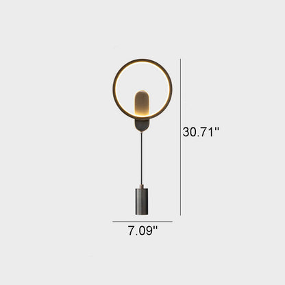 Industrial All Copper Nordic Round LED Wall Sconce Lamp