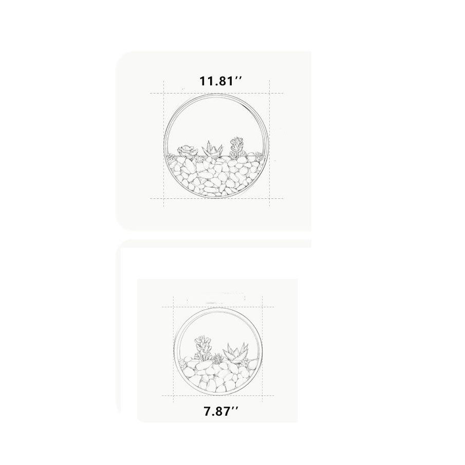 Modern Creative Round Plant 1-Light LED Wall Sconce Lamp
