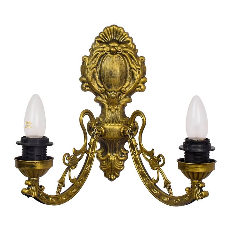Tiffany Sunflower Stained Glass 2-Light Wall Sconce Lamp