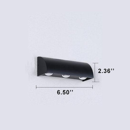 Cylindrical 3-Light LED Outdoor Waterproof Wall Light