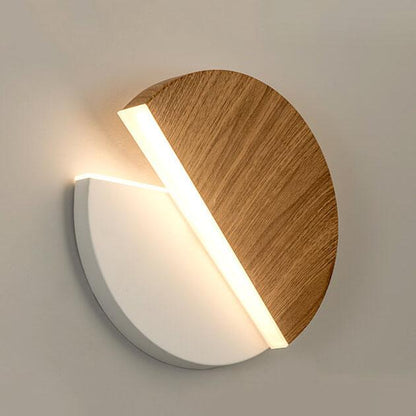 Round Splicing 1-Light LED Rotatable Wall Sconce Lamp