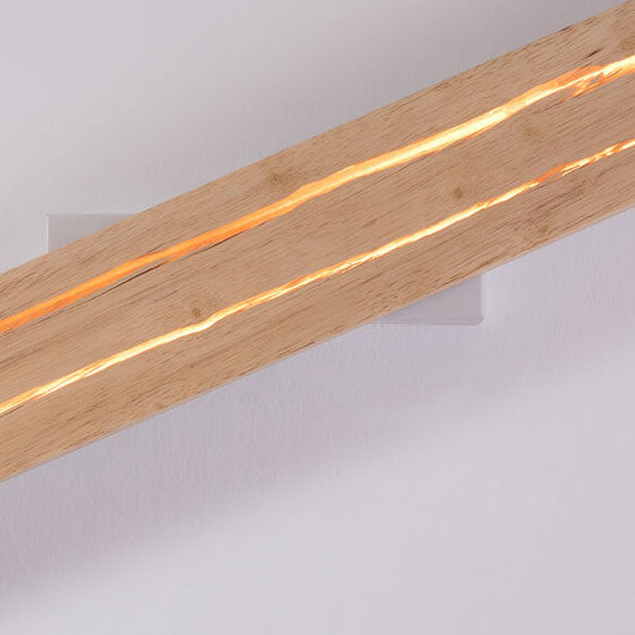 Creative Crackle Wood Rectangular LED Wall Sconce Lamp