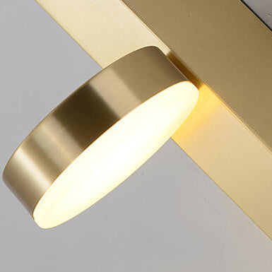 Luxury Square Brass Suspension Chain LED Wall Sconce Lamp