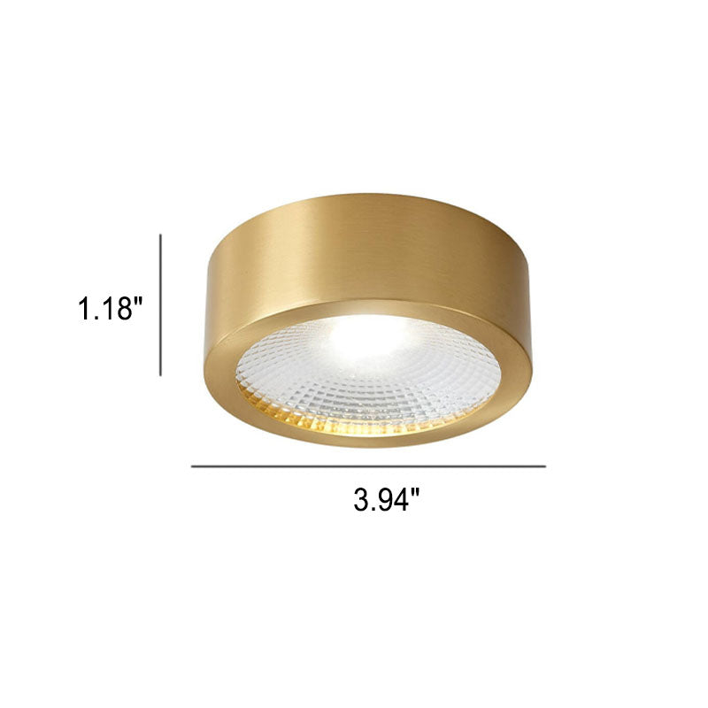 Nordic Luxury Copper Ultra-Thin LED Flush Mount Light