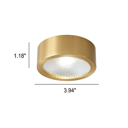 Nordic Luxury Copper Ultra-Thin LED Flush Mount Light