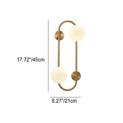 Nordic Glass Ball Oval Ring 2/4/6-Light Wall Sconce Lamp