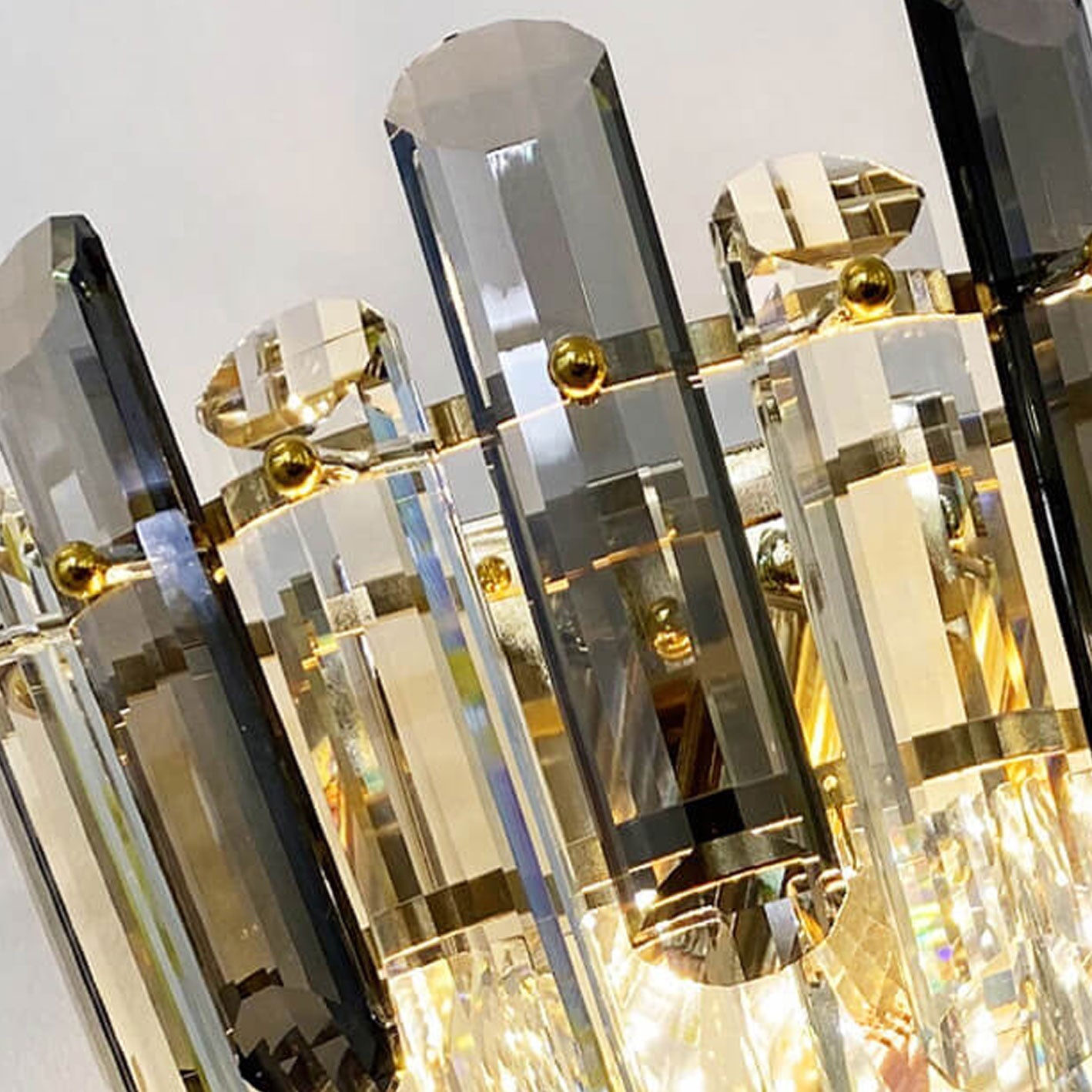 Luxury Crystal Multi-Layer Column 1-Light Wall Sconce Lamp