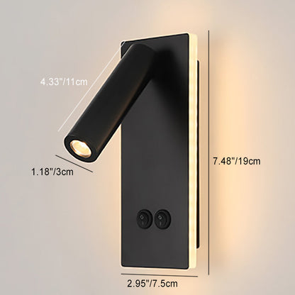 Rectangular Round Iron Aluminum LED Wall Sconce Lamp
