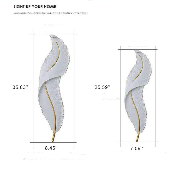 Modern Creative Feather LED Wall Sconce Lamp