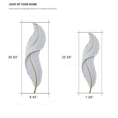 Modern Creative Feather LED Wall Sconce Lamp