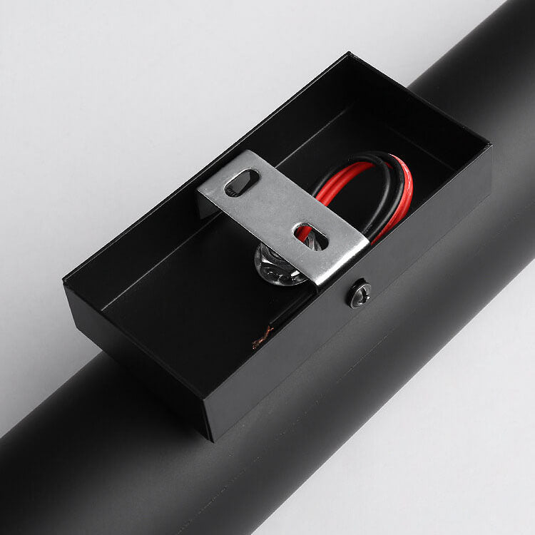 Cylindrical Aluminum Black Gold 2-Light Wall Sconce Lamp