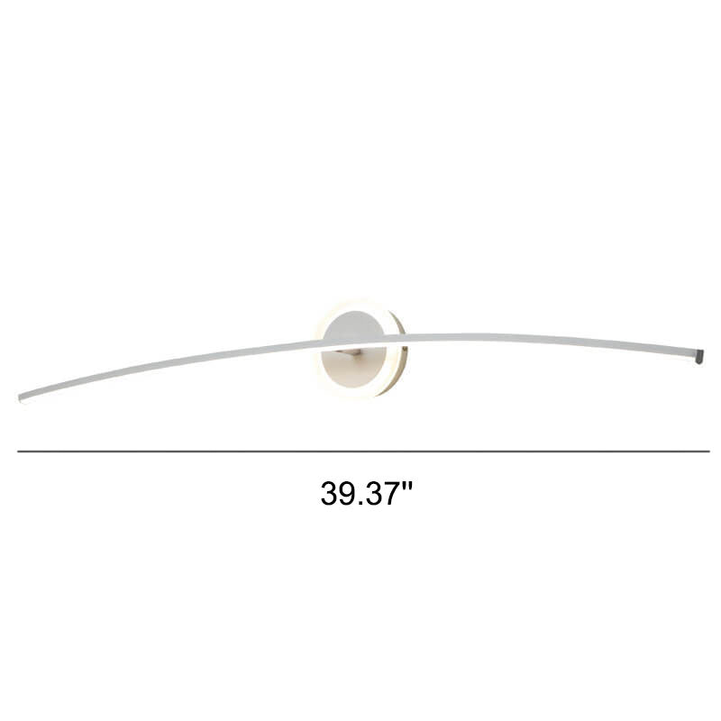Curved Line LED Mirror Front Light Wall Sconce Lamp