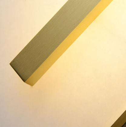 Chinese Marble Square Brass 1-Light LED Wall Sconce Lamp