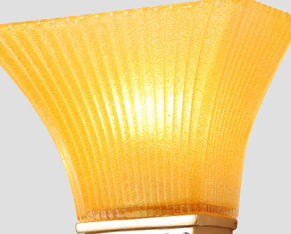 Glass Carving Resin Flared 1-Light Wall Sconce Lamp