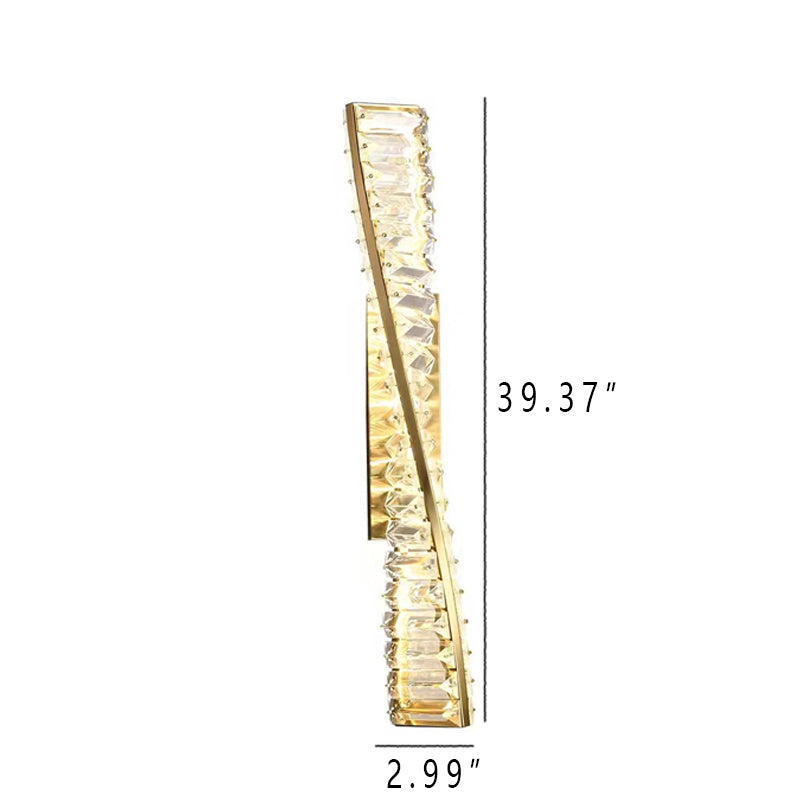 Crystal Light Luxury Spiral Design LED Wall Sconce Lamp