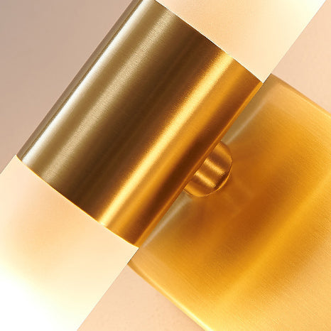 Column Acrylic Brass 1/2/4 Light LED Wall Sconce Lamp