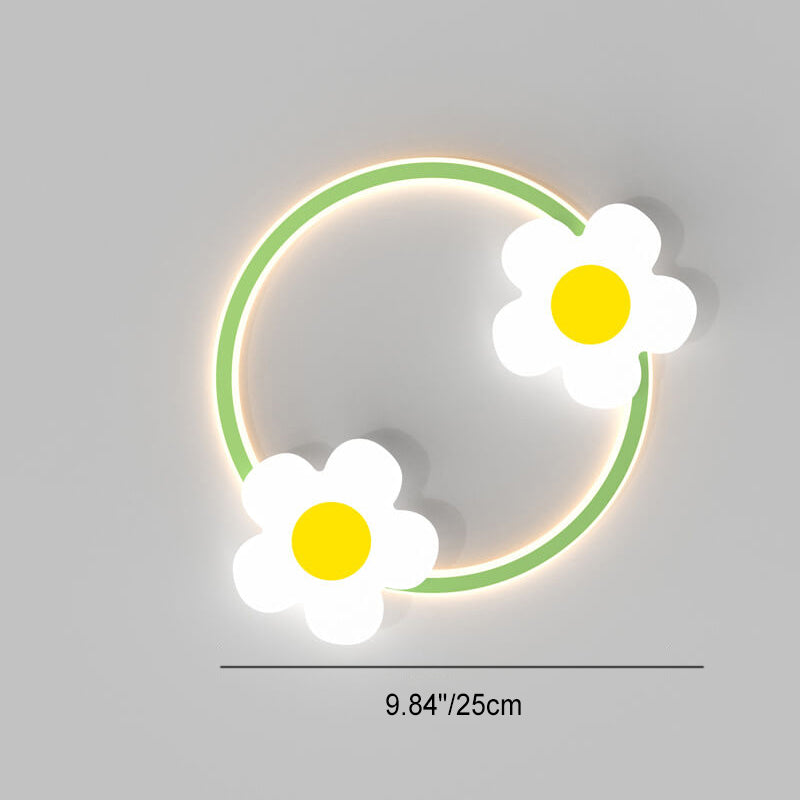 Minimalist Iron Sunflower Acrylic LED Wall Sconce Lamp