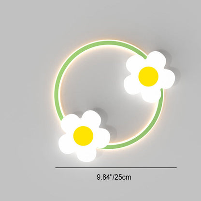 Minimalist Iron Sunflower Acrylic LED Wall Sconce Lamp