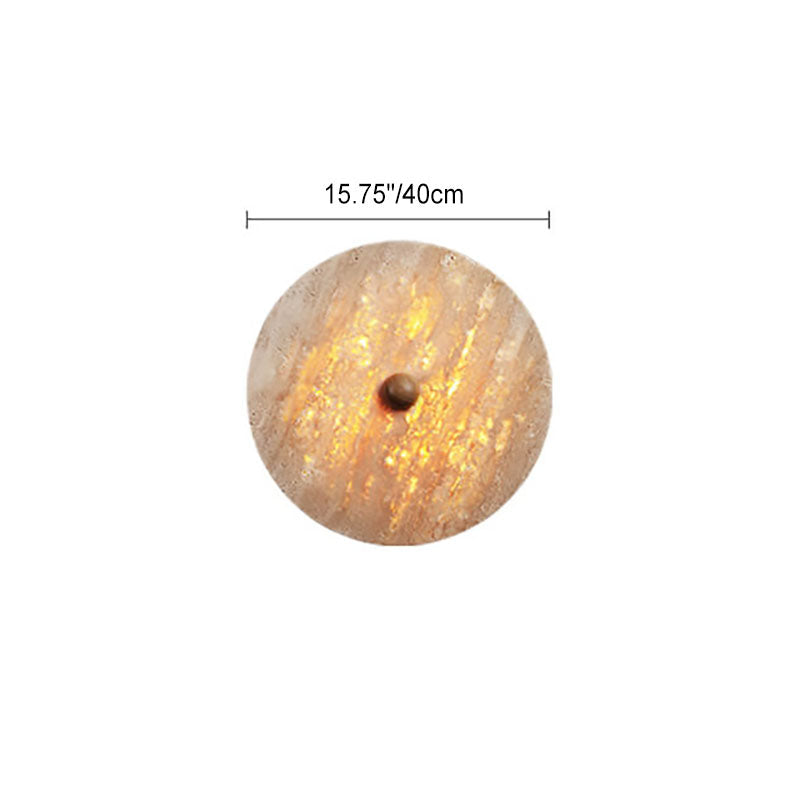 Creative Round Yellow Travertine LED Wall Sconce Lamp